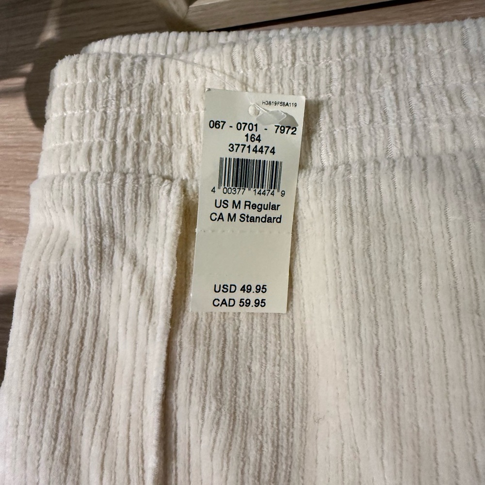 Cream Ribbed Knit pants - Picture 2 of 4